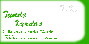 tunde kardos business card